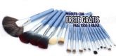 Kit 18 pinceis Azul Tube